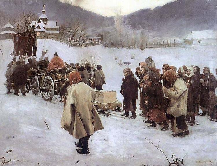 Teodor Axentowicz Hutsul Funeral china oil painting image